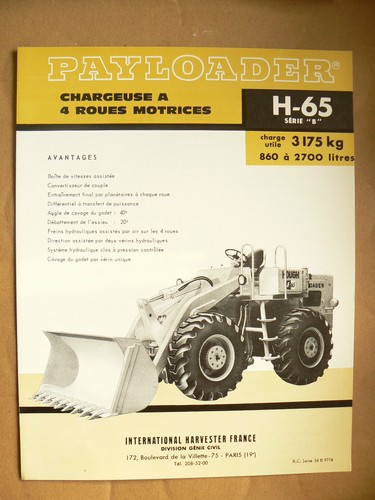 Prospectus tracteur payloader - prospectus,