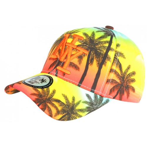 Casquette orange bleue - casquette,