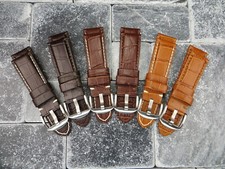 24mm Brown Grain Leather Strap