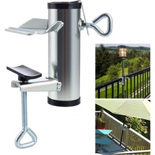 Support Parasol pour Balcon Garde-Parasol Support M��tal R��glable pour Poteaux