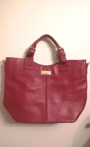 Sac cuir rouge jean - cuir,