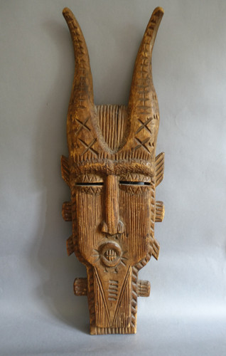 Grand masque bois - grand, en