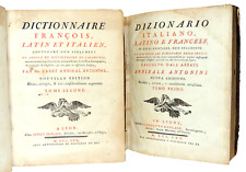 1771. Abbé Annibale Antonini. Dictionnaire Français, Latin et Italien