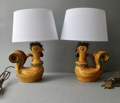 Paire lampes poules en - paire,