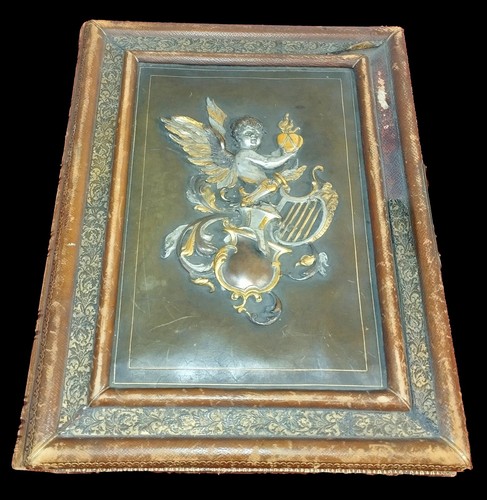 Ancien album photos cuir - album,