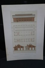 lithographie XIXe architecture