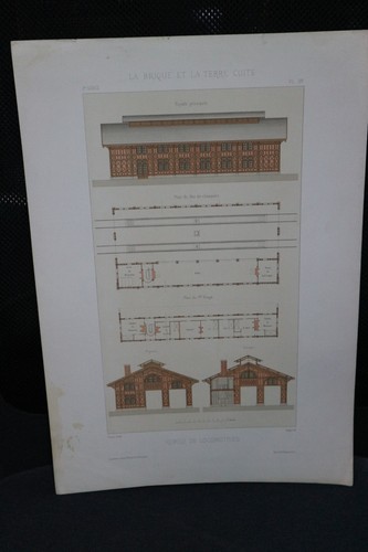 Lithographie xixe architecture - lithographie,