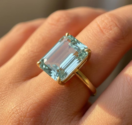 Bague aigue marine - bague, bleue