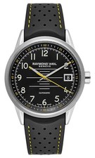 Raymond Weil Freelancer Automatique Noir Rubber Date Montre Hommes 2754-SR-05200