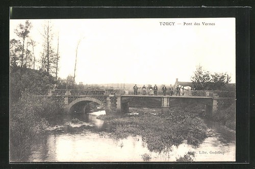 Cpa toucy pont des vernes - vernes,