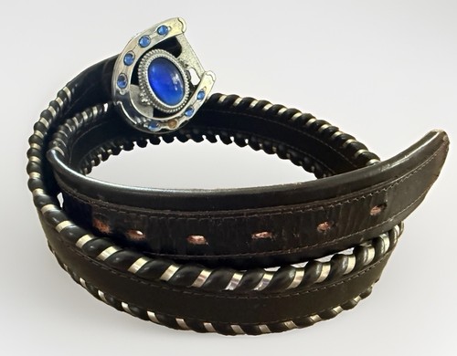 Circle western leather belt - circle,