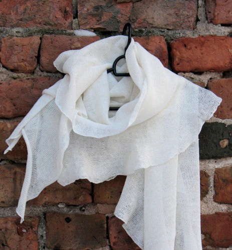 Foulard lin blanc bio - en,