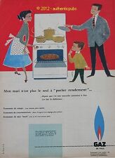 Publicite Originale de 1959 GAZ DE VILLE CUISINIERE par CAMPS FRENCH AD PUB