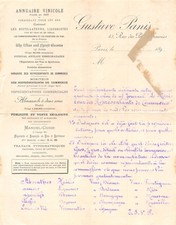 1890 ANNUAIRE VINICOLE GUSTAVE
