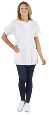 Tunique médicale femme blanche INOX PBV, tunique médicale blanche pas cher