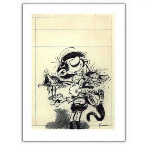 Poster affiche franquin gaston - affiche,