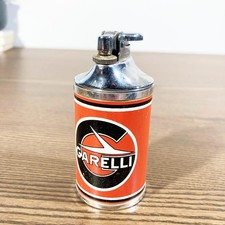 Briquet vintage publicitaire Garelli années 60 | Objet moto ancien orange