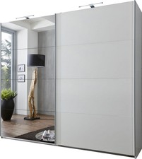 Armoire à Portes Coulissantes Ernie Penderie avec Miroir Finition Éligible