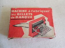 OBJET PRESTIDIGITATION ANNEES 60 MACHINE A IMPRIMER LES BILLETS DE BANQUE magie