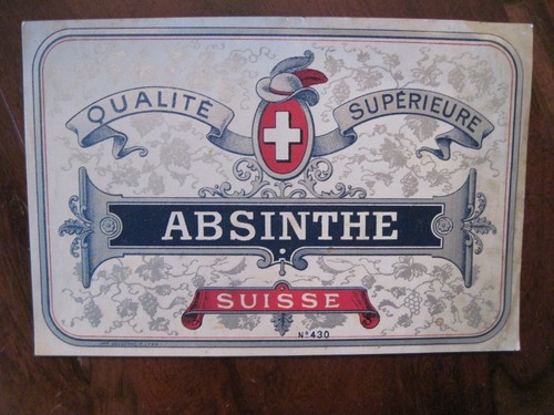 Etiquette ancienne absinthe - etiquette,