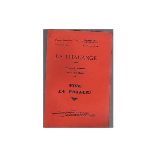 Phalange vive france - la, la