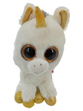 Ty Beanie Peluche Licorne Pégase Blanc/Or 18cm (Très bon état)