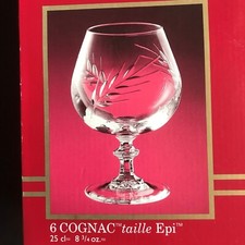 6 Verres à cognac CRISTAL D’ARQUES Modéle EPI TAILLE  25 CL