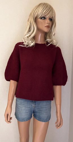Pull bordeaux manches - , courtes