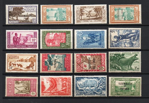 Timbres colonies - 16,