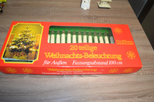 Guirlande ancienne électrique EXTERIEUR sapin Noël 20 lampes forme bougie