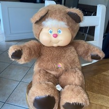 Ancienne Peluche ours brun marron Nombrilou AJENA  Vintage Ami Kiki Tbe