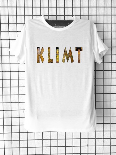Tee shirt klimt lettrage - tee-shirt,