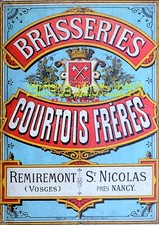 Bière -Brasserie Remiremont & Saint Nicolas De Port 88  - A3 Plastifiée