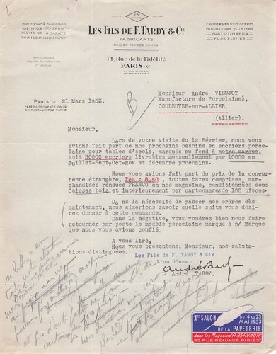 Paris stationery tardy 1953 - stationery,