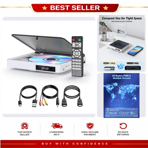 Lecteur dvd hdmi 1080p - lecteur,
