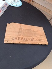 1 Estampe Bois Façade Caisse De Vins cheval blanc 1978