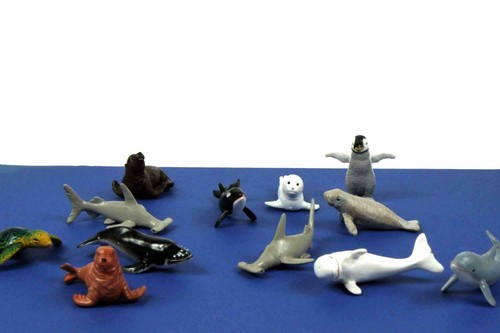 10x figurines animaux marins - figurines,