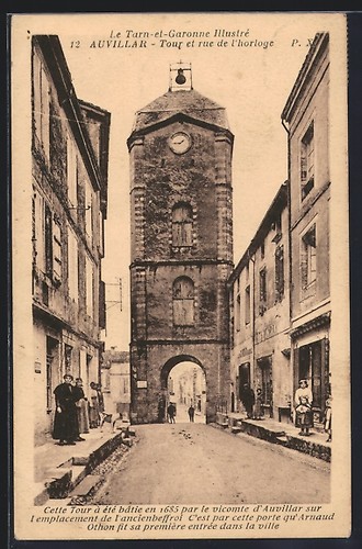 Cpa auvillar tour rue - cpa, de
