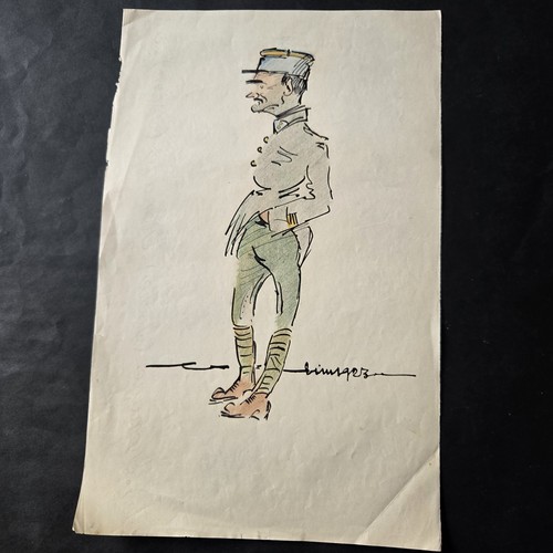 Dessin soldat original signé - original,
