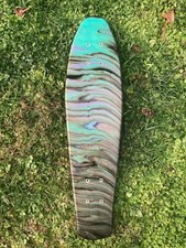 Mini Longboard Deck with Acrylic Pour painting style design [DECK ONLY]