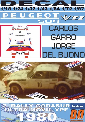 Decal peugeot 504 coupe - decal, v6