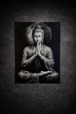 Tableau méditation noir et