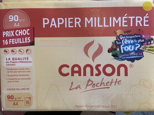 Canson papier millimétré - papier,