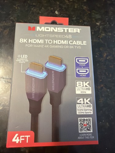 Monster hdmi cable 4ft - 8k/4k,