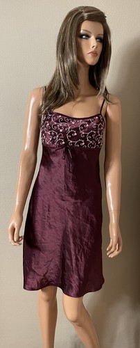 Nuisette satin bordeaux - nuisette,