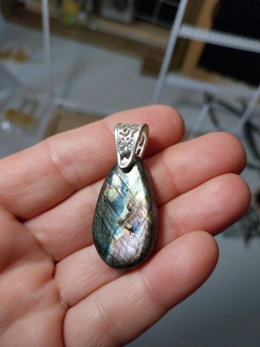 Labradorite pendentif mixte - labradorite,