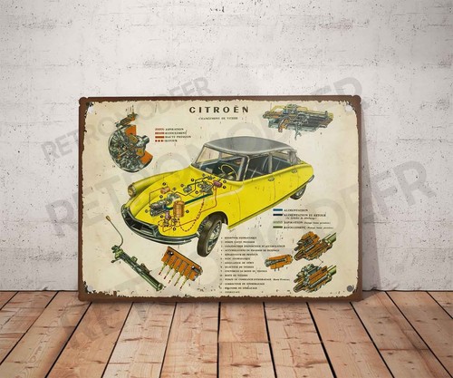 Plaque métal vintage citroen