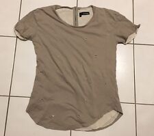 TOP/TEE-SHIRT À TROUS BEIGE