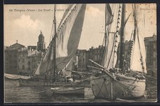 CPA St Tropez /Var, Le Port, Voiles au sec 