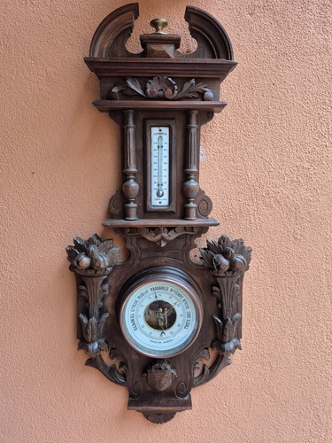 Baromètre thermomètre ancien - baromètre,